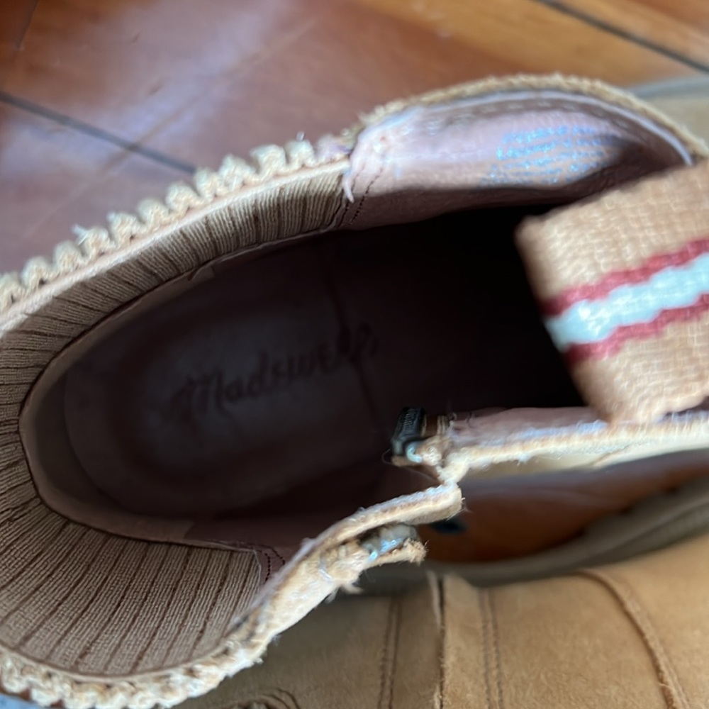 Madewell Tan Suede Chelsea Lug Ankle Boots - Picture 4 of 5